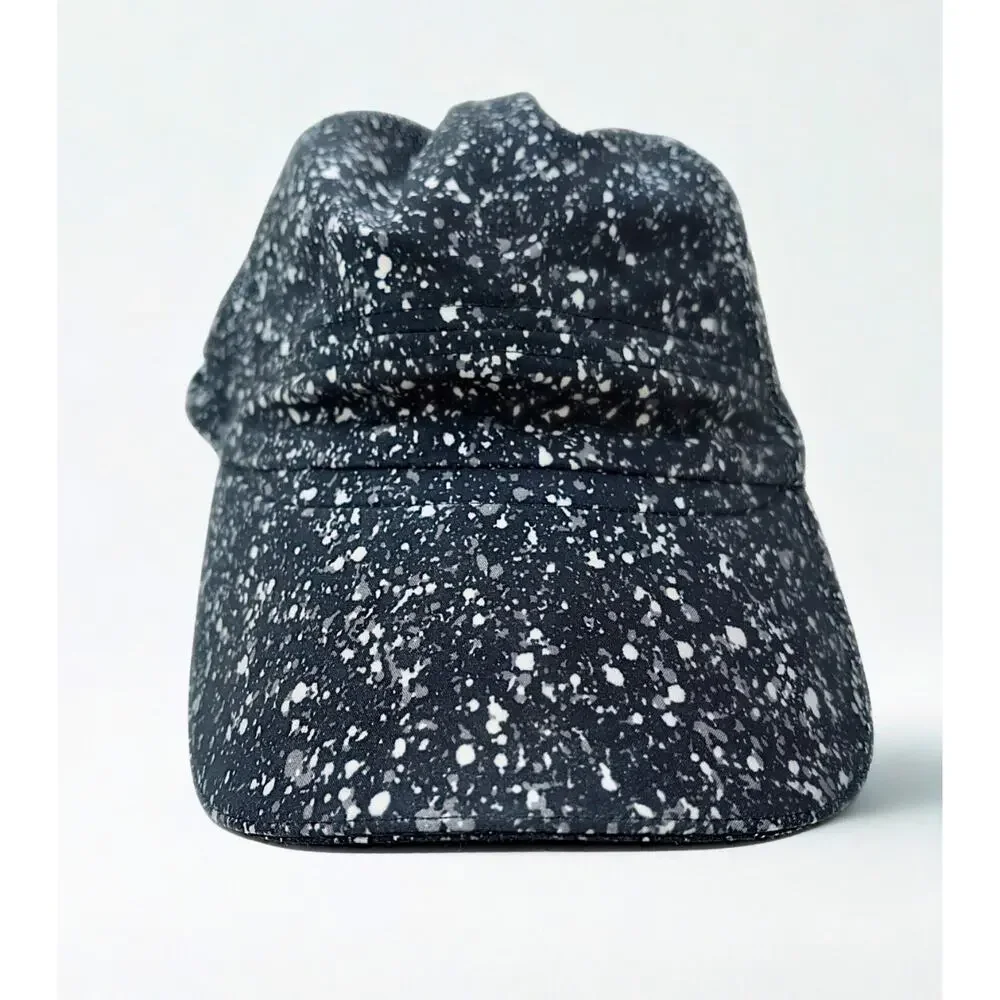 Lululemon Race To Place Run Hat 2.0 Black White Splatter EUC Adjustable - Picture 4 of 15